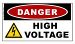 DANGER: High Voltage Sticker - Safety Stickers